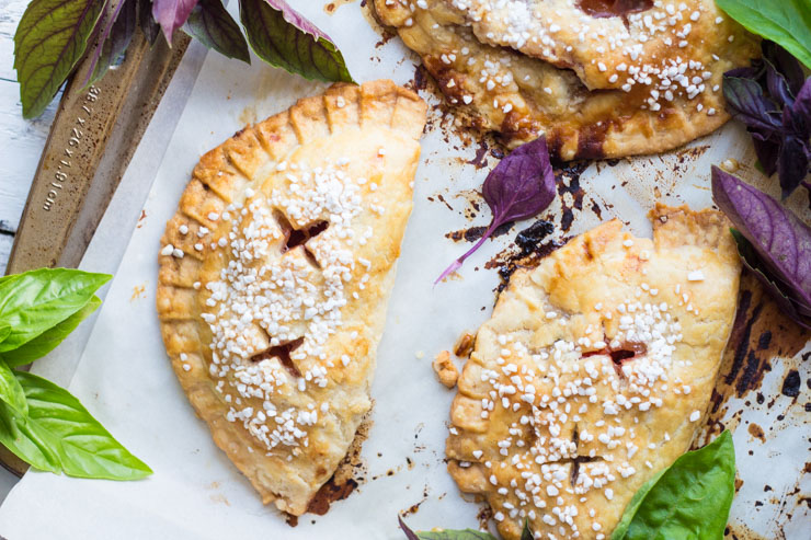 Purple Basil Peach Hand Pies