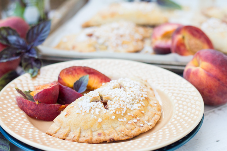 Purple Basil Peach Hand Pies