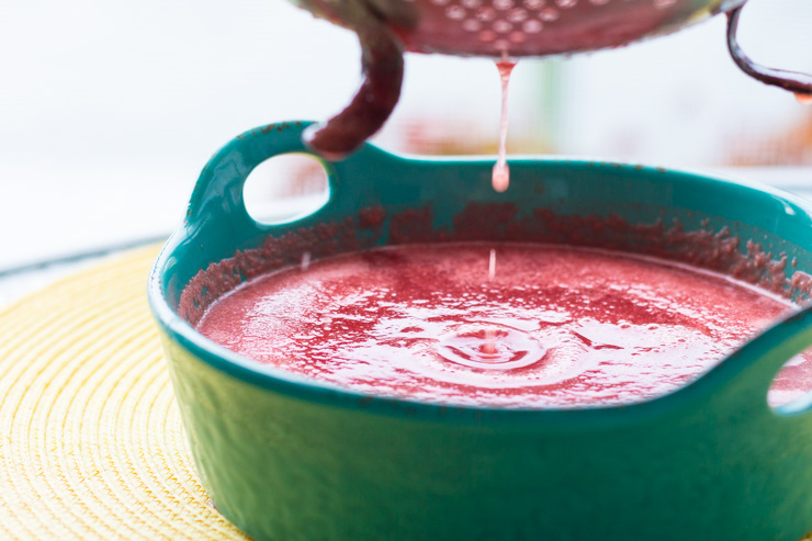 Straining the Watermelon Mix