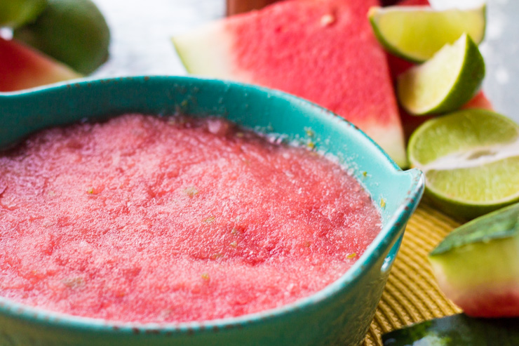 Tequila Lime Watermelon Sorbet