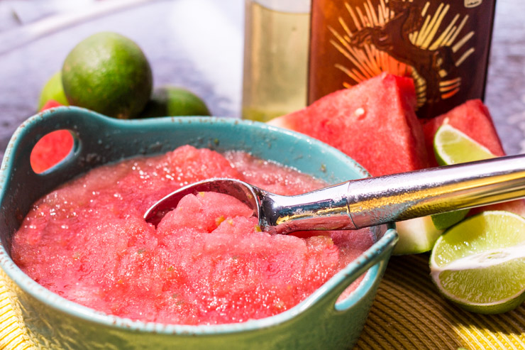 Tequila Lime Watermelon Sorbet