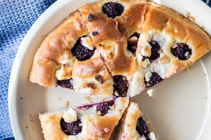 Blackberry Goat Cheese Focaccia