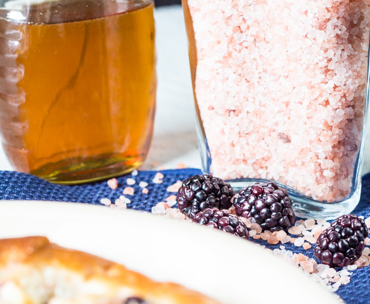 Pink Salt for Blackberry Goat Cheese Focaccia