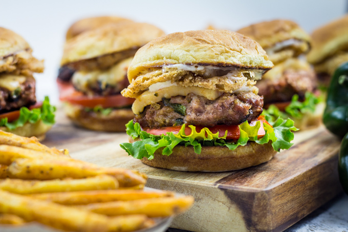 Grilled Poblano Turkey Sliders