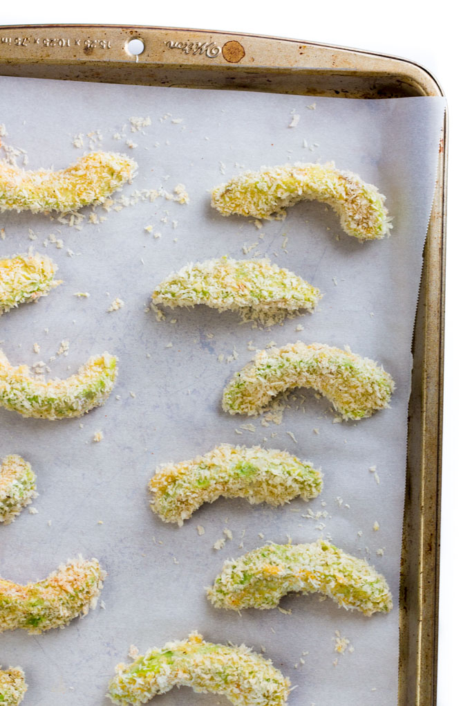 Crispy Avocado Fries Ready for Baking