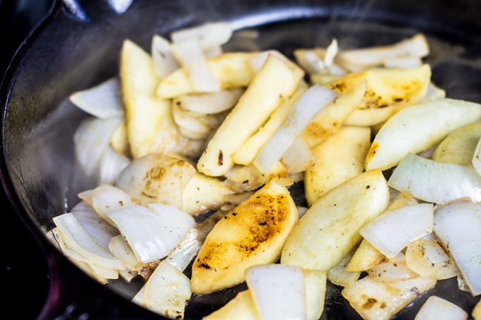 Sautéing Onions and Apples