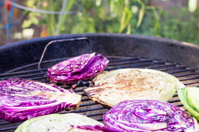 Grilling Cabbage for Slaw