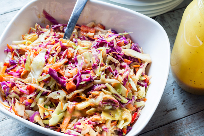 Grilled Mustard BBQ Slaw