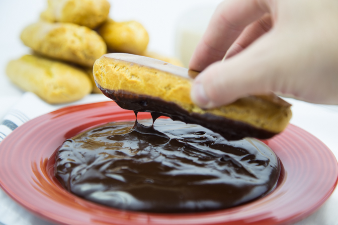 Ganache Glazed Eclairs