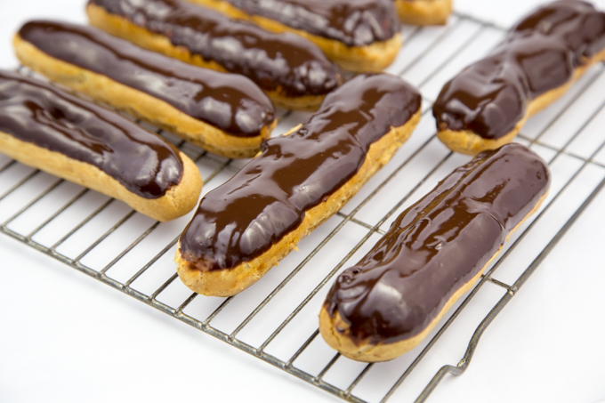 Ganache Glazed Eclairs