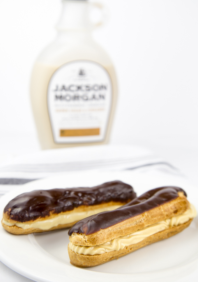 Brown Sugar Cinnamon Whiskey Cream Eclairs