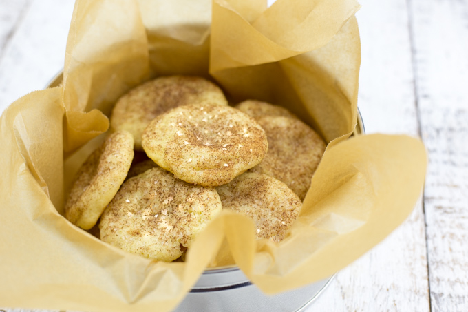 Caramel Stuffed Snickerdoole Cookies