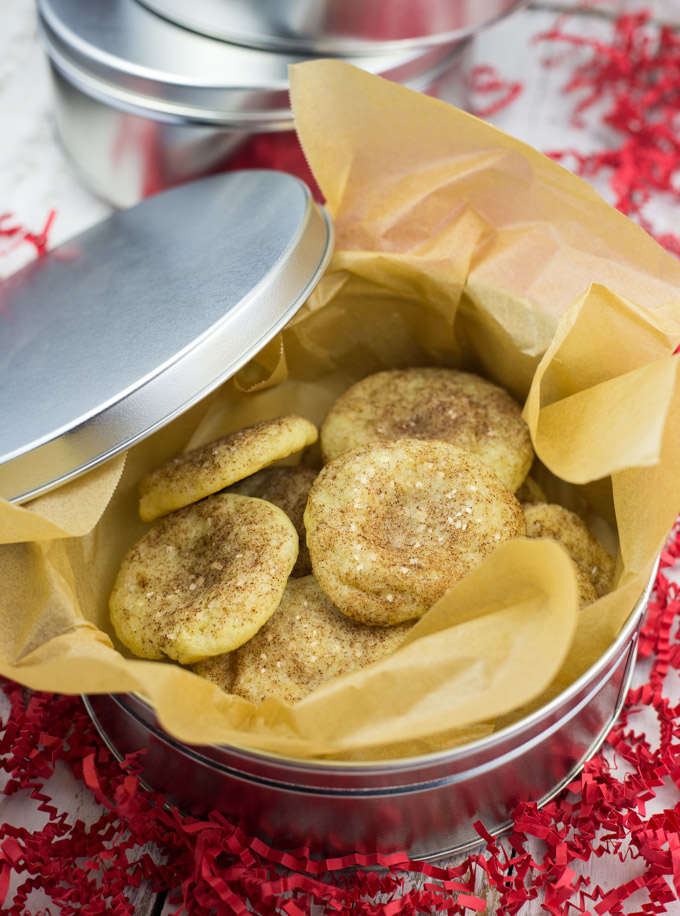 Caramel Stuffed Snickerdoole Cookies