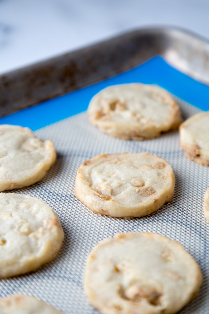 White chocolate Chunk Shortbread Cookies