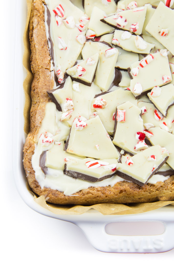 Peppermint Bark Blondies