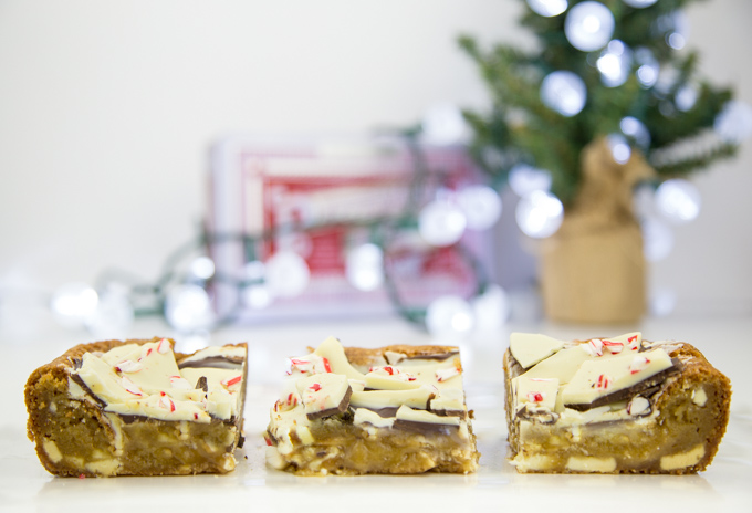 Peppermint Bark Blondies