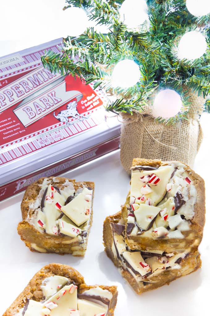 Peppermint Bark Blondies