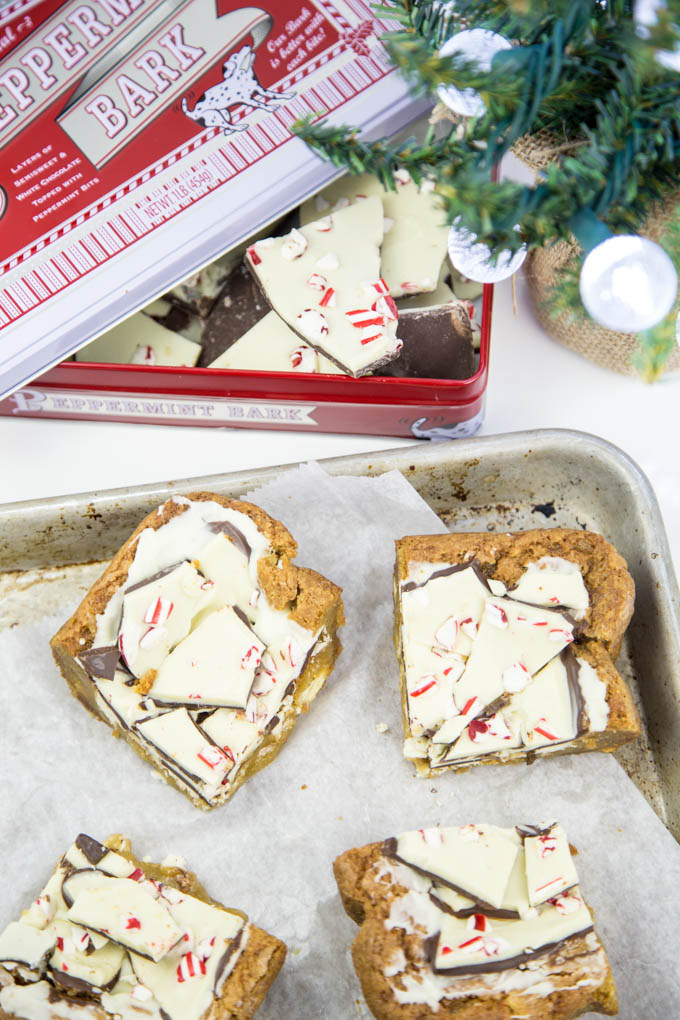 Peppermint Bark Blondies