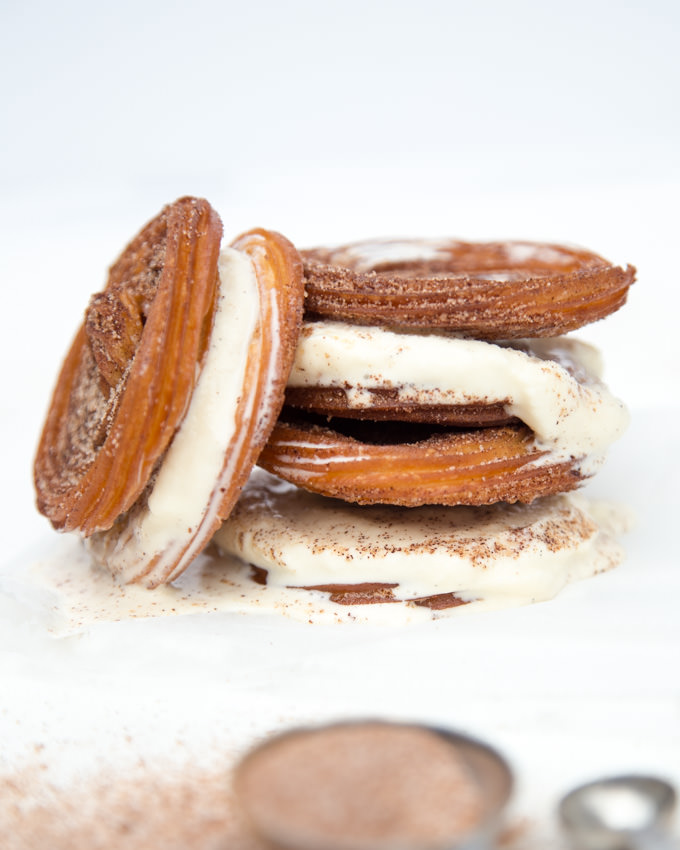 Churro Ice Cream Sandwiches