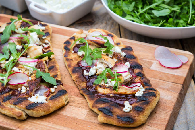 Rotisserie Chicken BBQ Grilled Flatbread