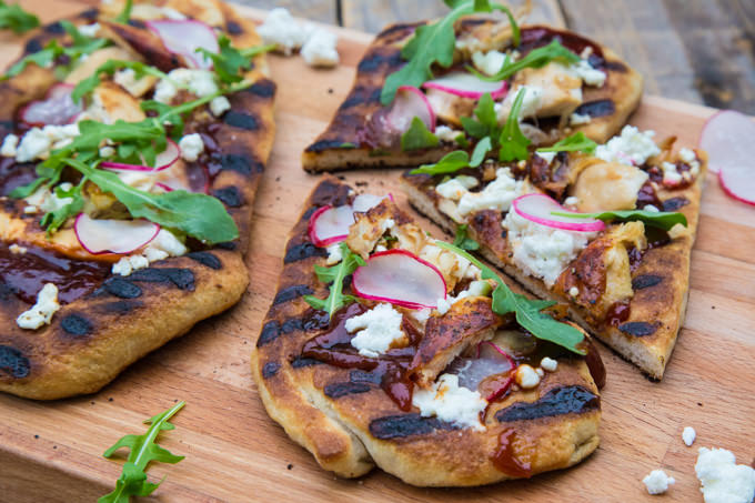 Rotisserie Chicken BBQ Grilled Flatbread