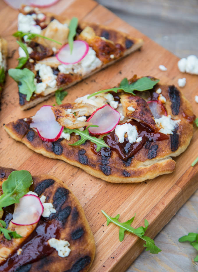 Rotisserie Chicken BBQ Grilled Flatbread