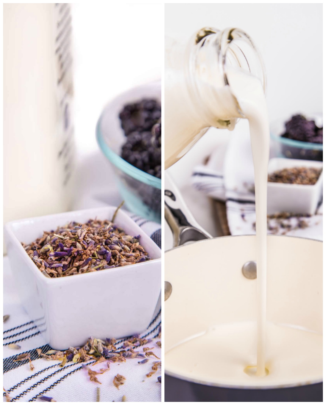 Making the Lavender Cream for the Paletas