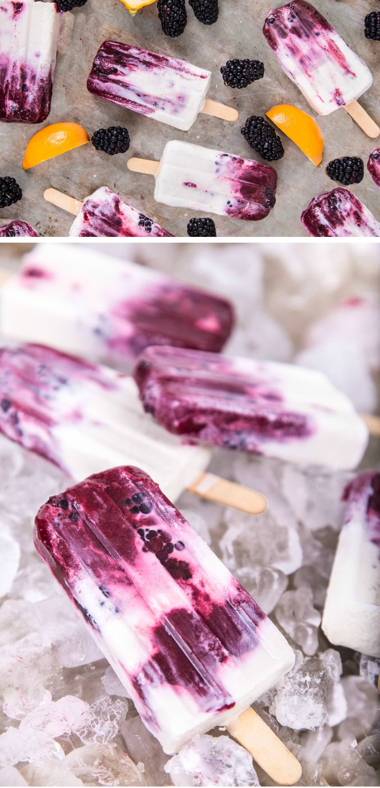 Blackberry Lavender Cream Paletas