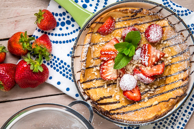 Strawberry Almond Dutch Baby