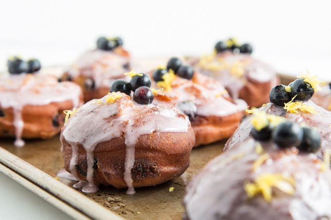 Blueberry Cake Donuts from SouthernFATTY.com