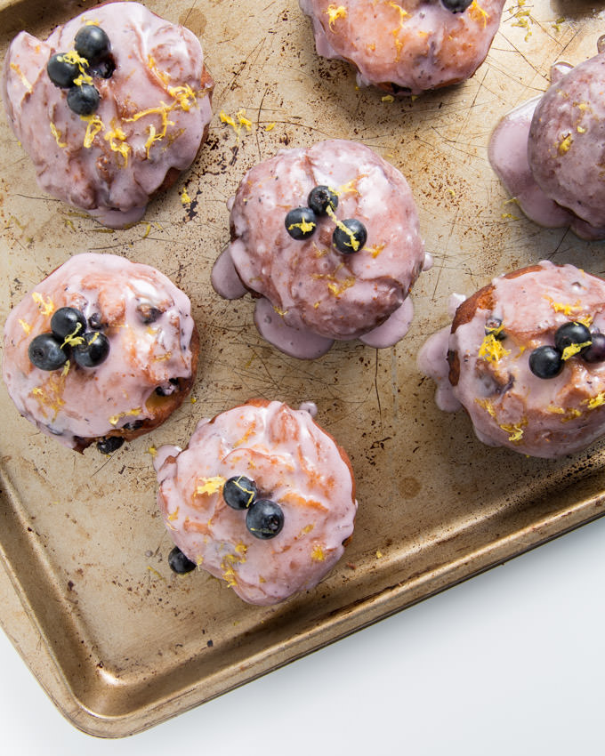 Blueberry Cake Donuts from SouthernFATTY.com