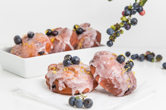 Blueberry Cake Donuts from SouthernFATTY.com