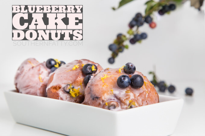 Blueberry Cake Donuts from SouthernFATTY.com