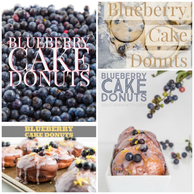 Blueberry Cake Donuts from SouthernFATTY.com