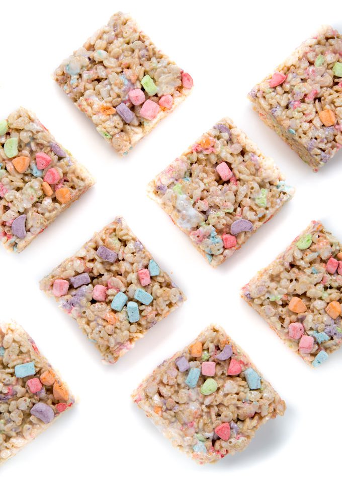 Lucky Charms Marshmallow Treats from SouthernFATTY.com