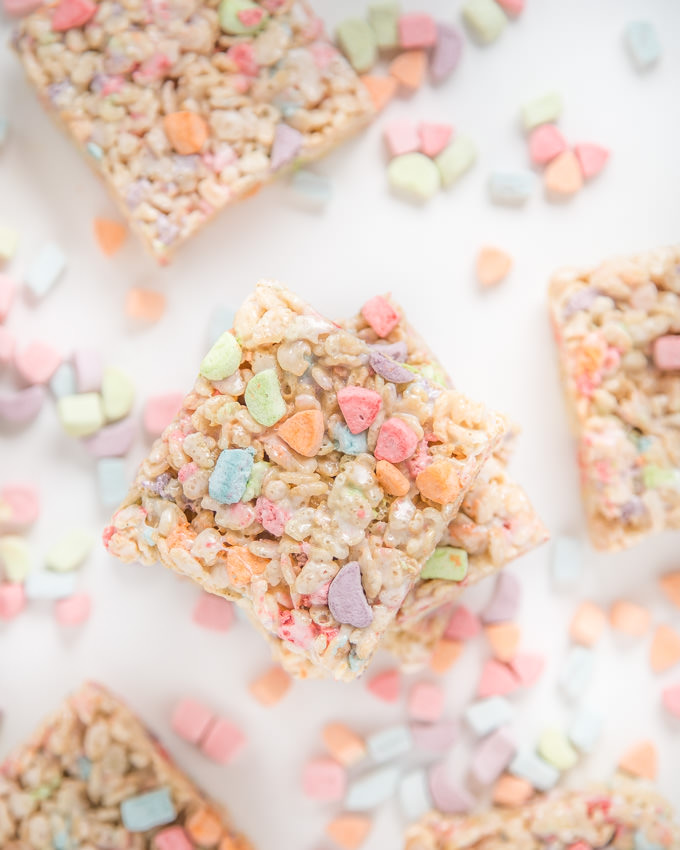 Lucky Charms Marshmallow Treats from SouthernFATTY.com