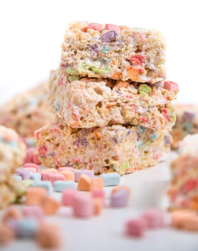 Lucky Charms Marshmallow Treats from SouthernFATTY.com