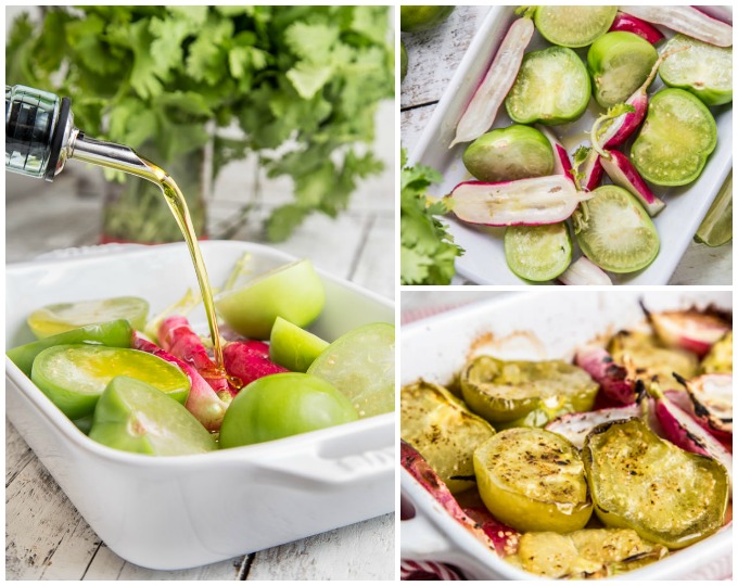 Roasted Tomatillo and Radish Salsa - SouthernFATTY.com