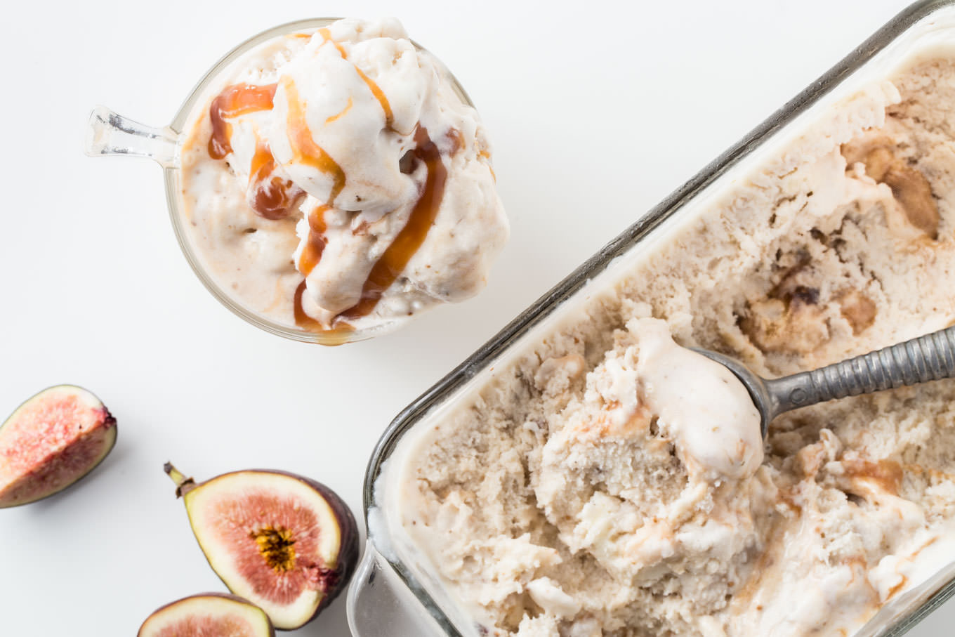 Fig Bourbon Caramel Gelato - SouthernFATTY.com