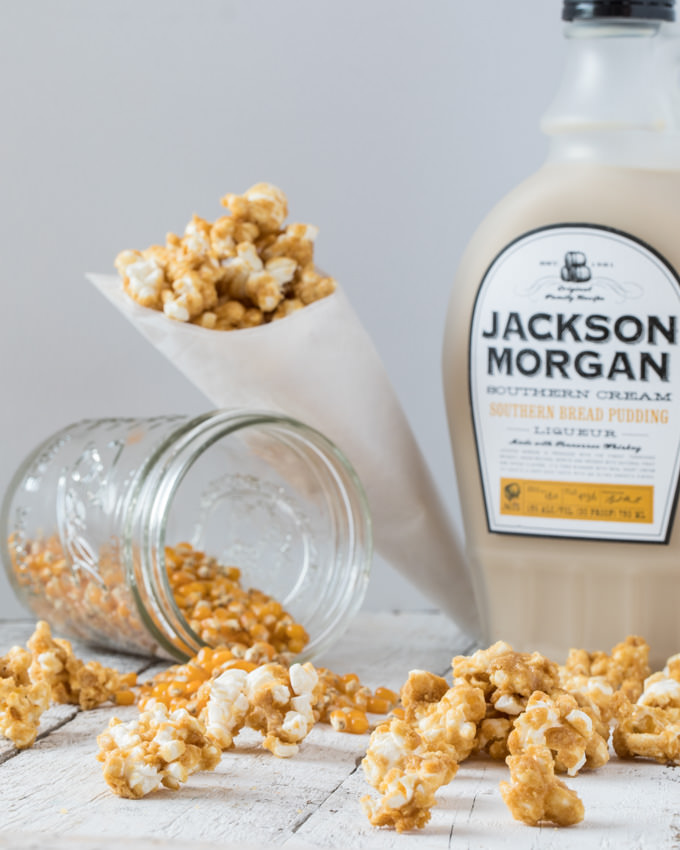 Whiskey Cream Caramel Popcorn from SouthernFATTY.com