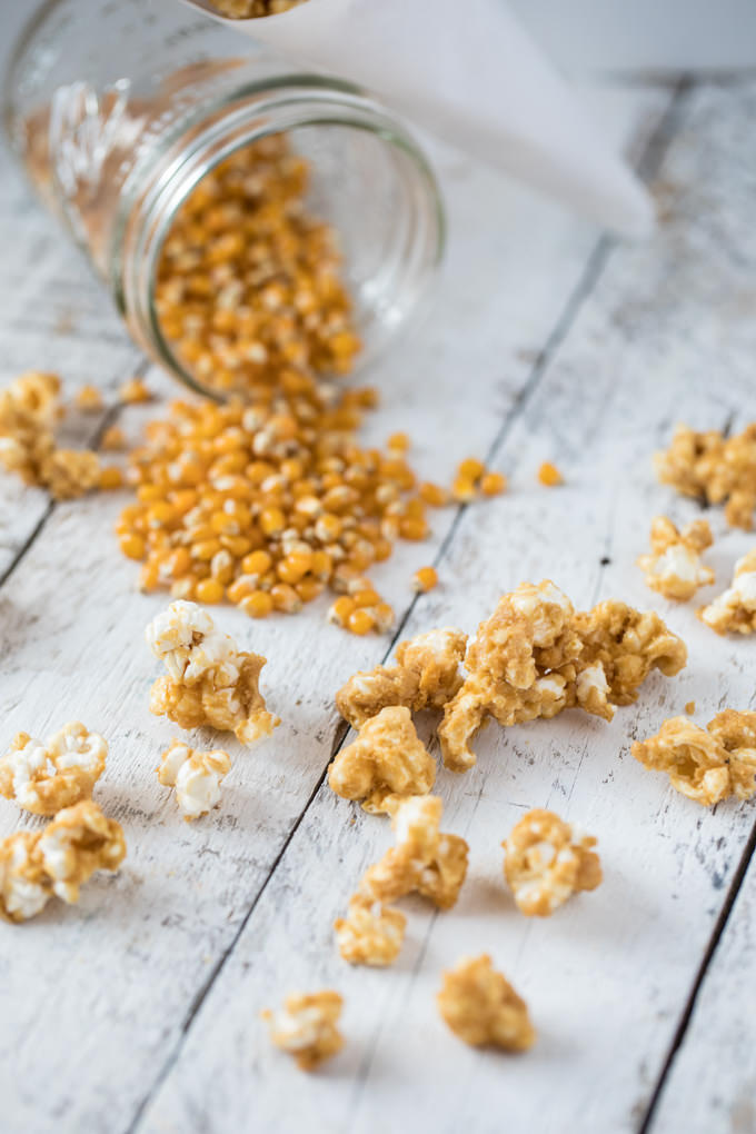 Whiskey Cream Caramel Popcorn from SouthernFATTY.com