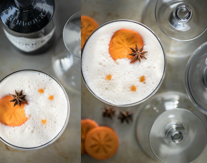 Persimmon Ginger Gin Fizz