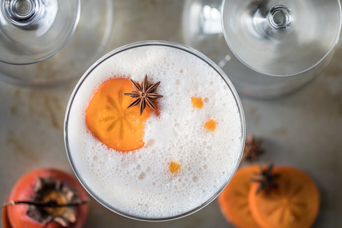 Persimmon Ginger Gin Fizz