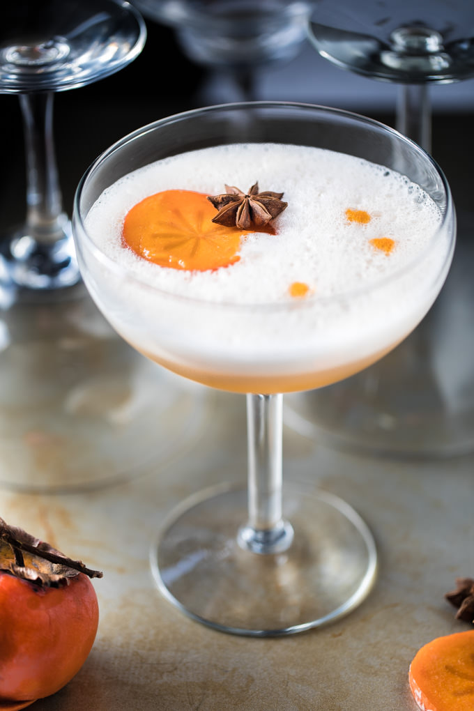 Persimmon Ginger Gin Fizz