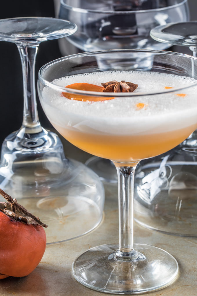 Persimmon Ginger Gin Fizz