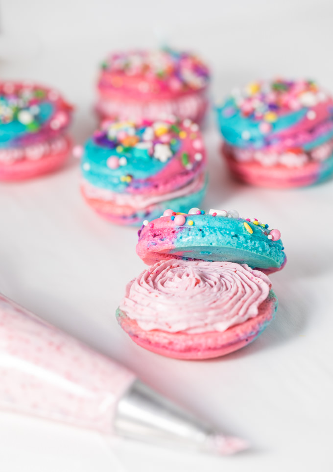 Unicorn Macarons by SouthernFATTY.com