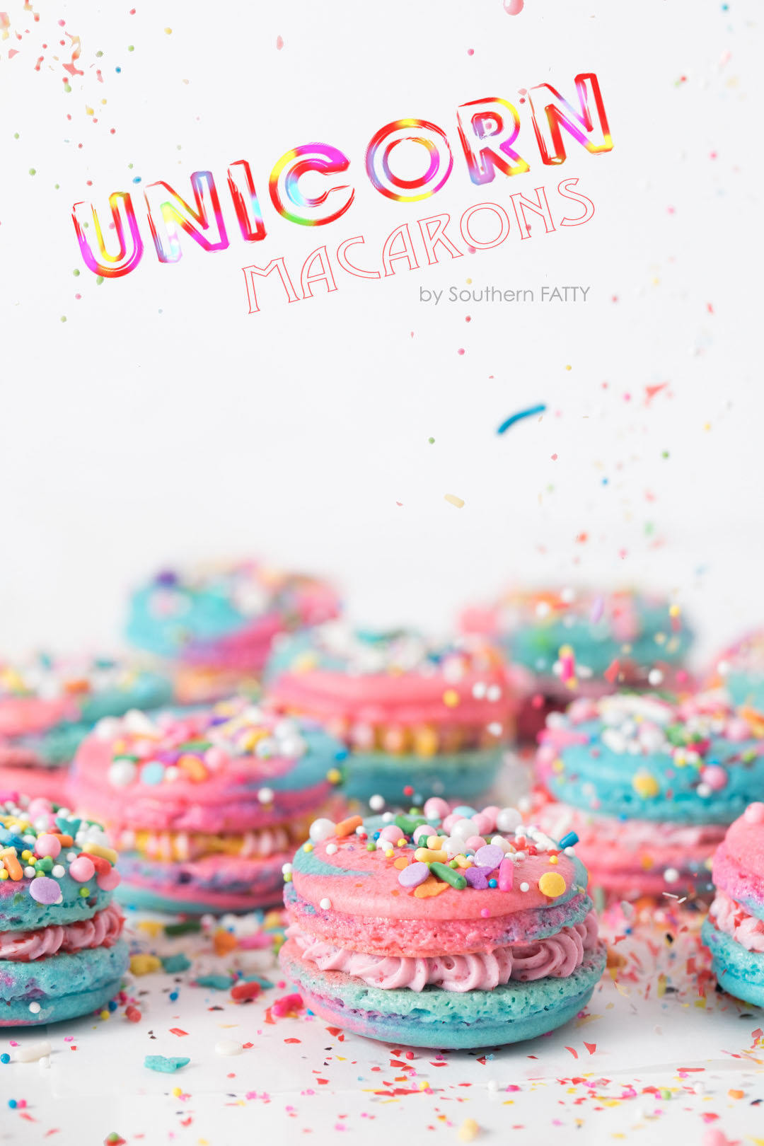 Unicorn Macarons by SouthernFATTY.com