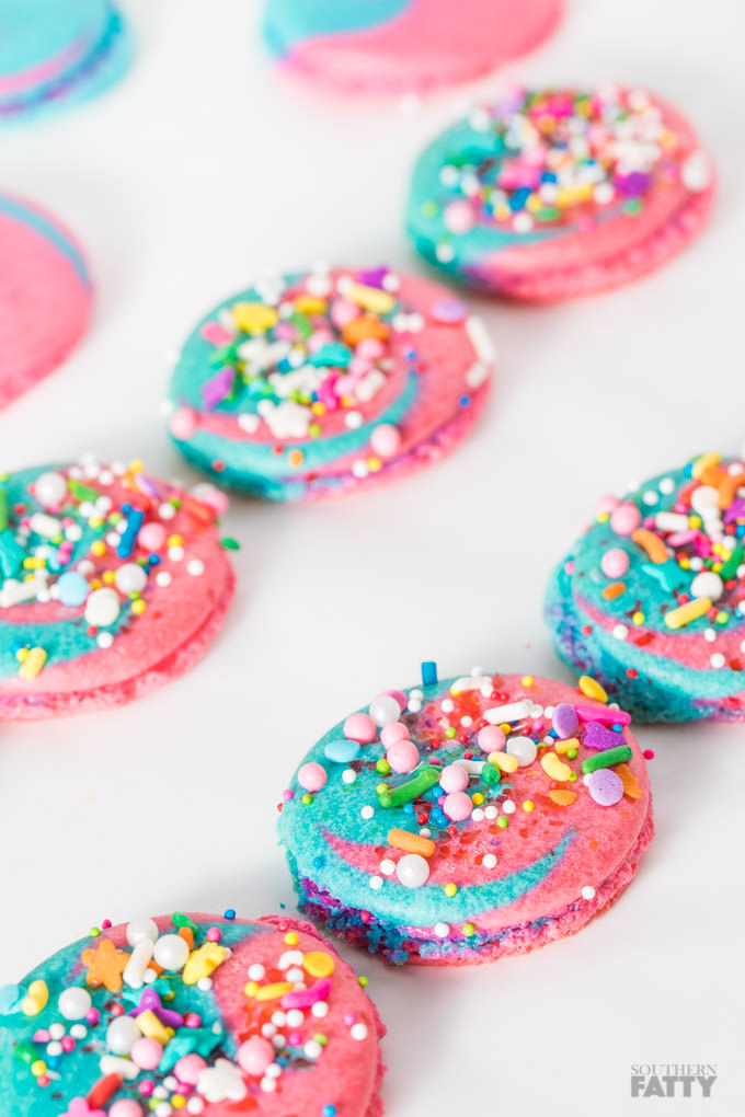 Unicorn Macarons by SouthernFATTY.com