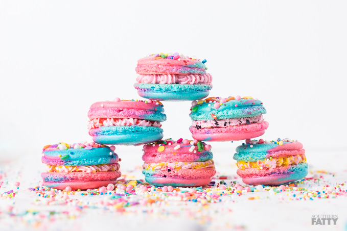 Unicorn Macarons by SouthernFATTY.com