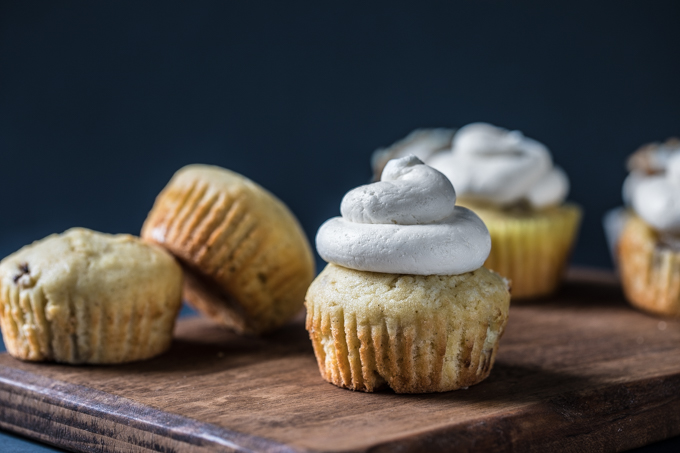 Banana Pudding Whiskey Cupcakes by Southern FATTY